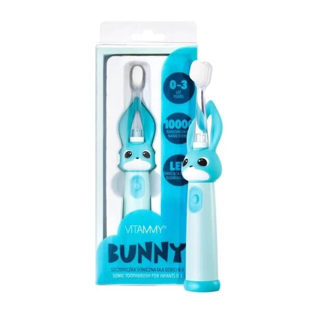 Vitammy Bunny, sonische tandenborstel voor kinderen 0 - 3 jaar, lichtblauw/lichtblauw, 1 st.
