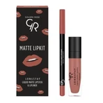 Golden Rose Matte Lipkit, set de maquillaje para labios, sable, 7,6 g