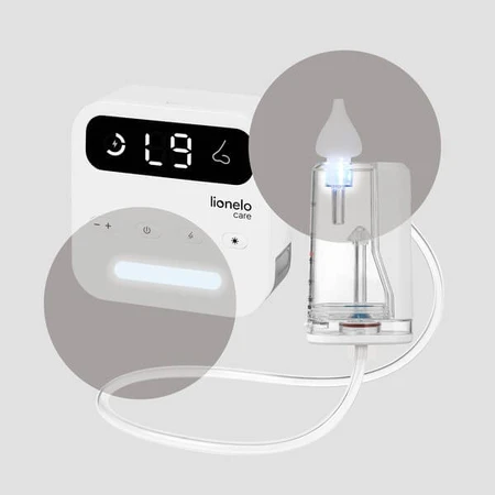Lionelo BabyAir Flow, aspirador nasal eléctrico con luz, 1 ud.