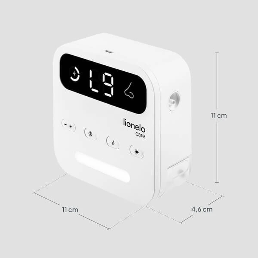 Lionelo BabyAir Flow, aspirador nasal eléctrico con luz, 1 ud.