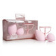 Make-up sponge set with pink holder, 2 pieces, Pokhara