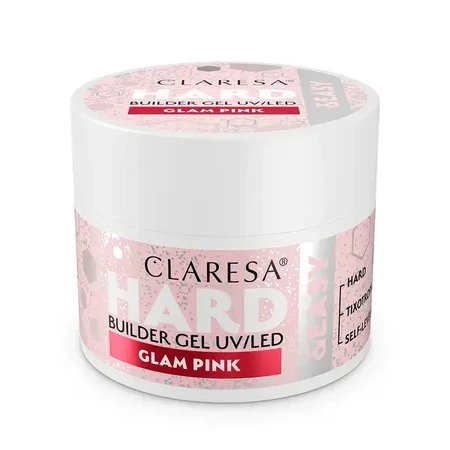 Claresa Hard&amp;Easy Builder Gel, nagelopbouwgel, Glam Pink, 12 g