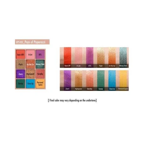J.Cat Beauty X-Treme Access Pocket Shadow Palette 102, kompakte Palette mit 12 Lidschatten, 10 g.