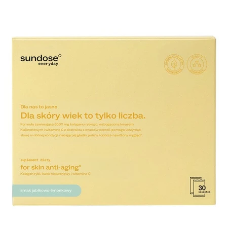 Sundose Everyday For Skin Anti-Aging, powder sachets, apple-lime flavor, 30 pcs.