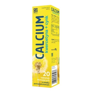 Prima Pharma Calcium Quercitin + Zink, Brausetabletten, Orangengeschmack, 20 Stück.