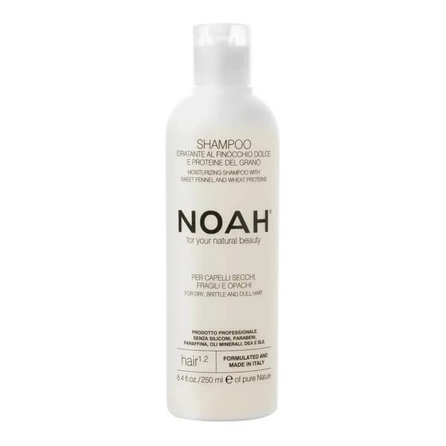 NOAH Moisturizing Shampoo, shampooing hydratant pour cheveux secs au fenouil, 250 ml