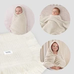 Lionelo Muslin Blanket, Säuglings-Musselin-Decke, Natural Cream, 1 Stk.