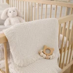 Lionelo Muslin Blanket, Säuglings-Musselin-Decke, Natural Cream, 1 Stk.