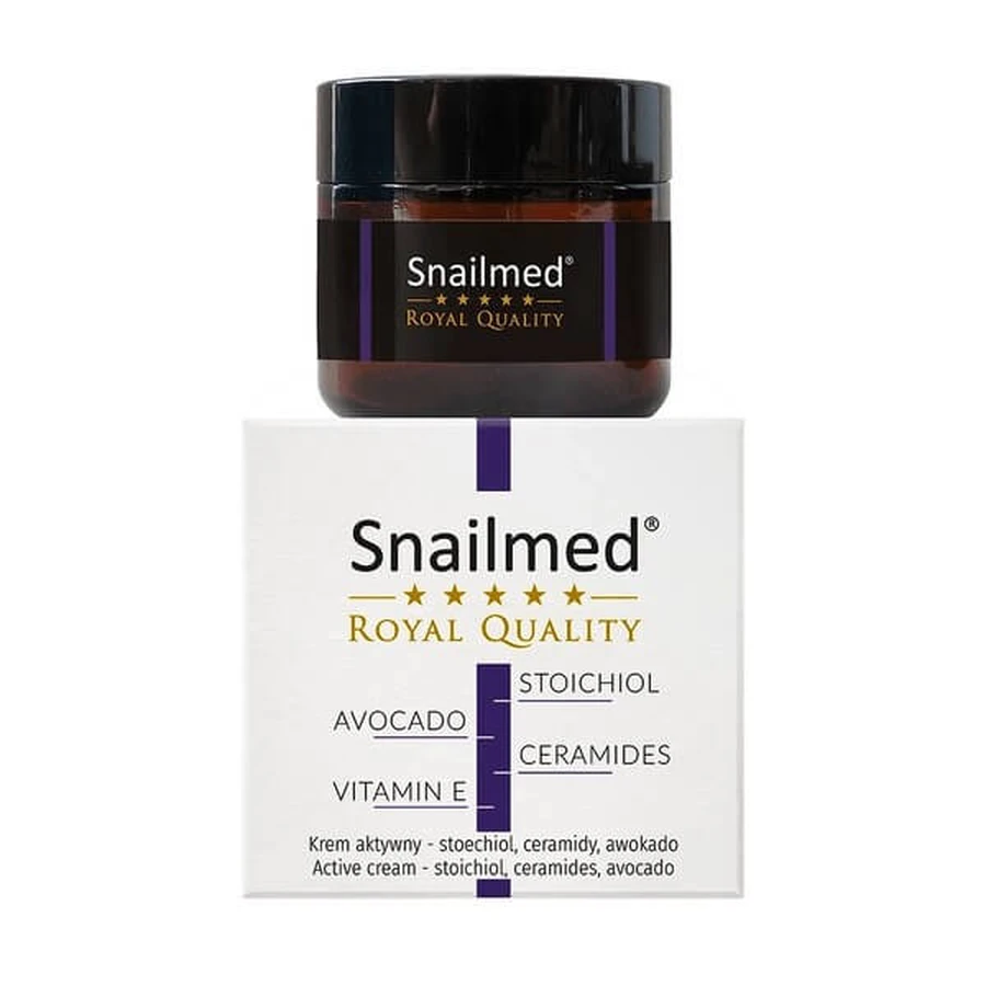 Snailmed, reparierende Halscreme mit Stoechiol, Ceramiden, Avocadoöl und Vitamin E, 60 ml