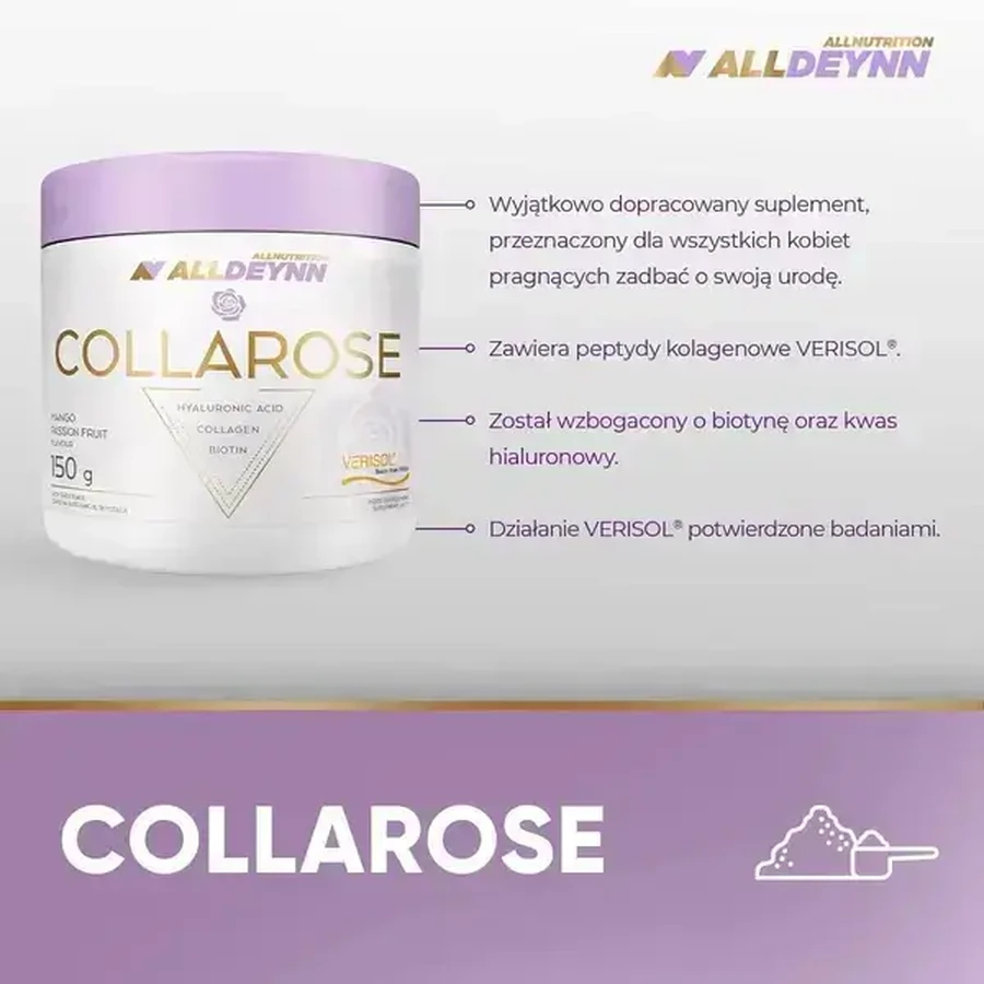 Set van 2x Allnutrition ALLDEYNN CollaRose, poeder, frambozen- en aardbeiensmaak, 150 g