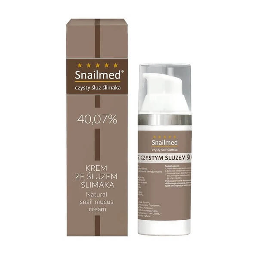 Snailmed, modelleercrème met slakkenslijm, totarol en hyaluronzuur, 50 ml