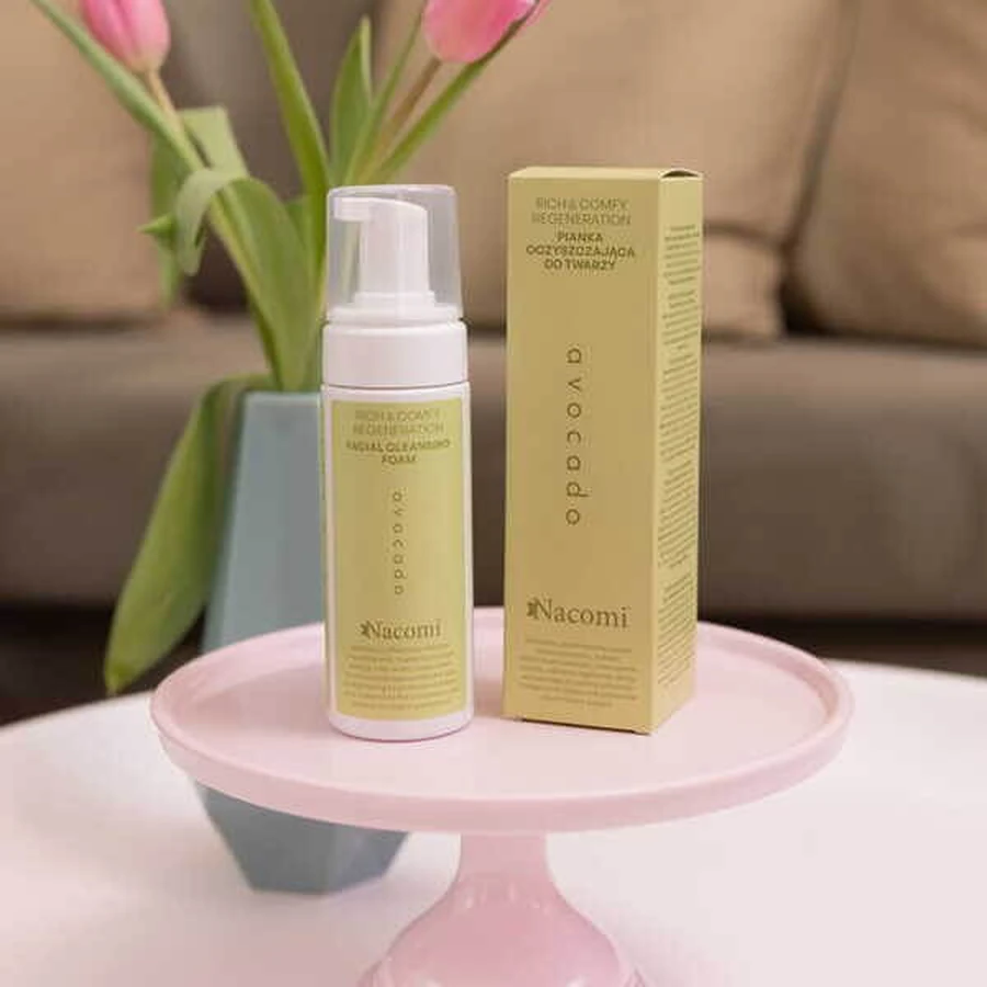 Nacomi Rich&amp;Comfy Regeneración, Espuma limpiadora facial de aguacate, 150 ml
