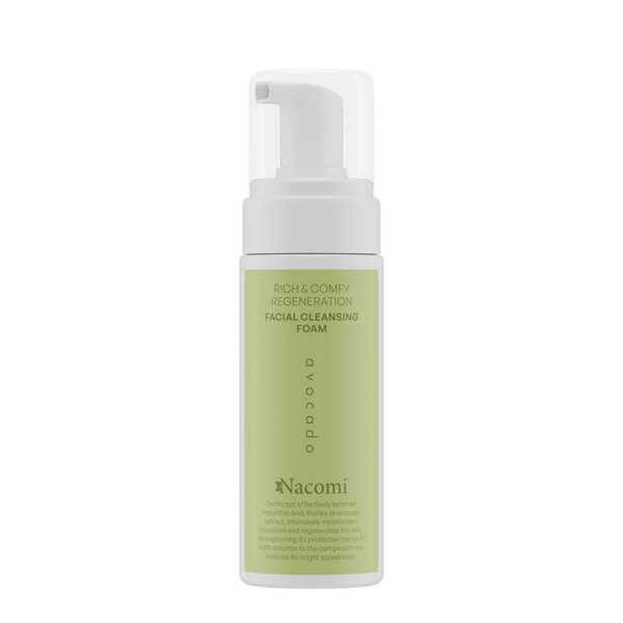 Nacomi Rich&amp;Comfy Regeneración, Espuma limpiadora facial de aguacate, 150 ml