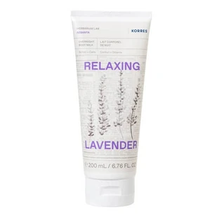 Korres, leche corporal de noche con fragancia relajante de lavanda, 200 ml