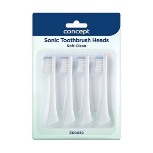 Concept Soft Clean, opzetborstels voor sonische tandenborstels uit de ZK500x-serie, wit, 4 stuks.