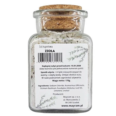 Mayram, sel de bain, Herbes, 170 g