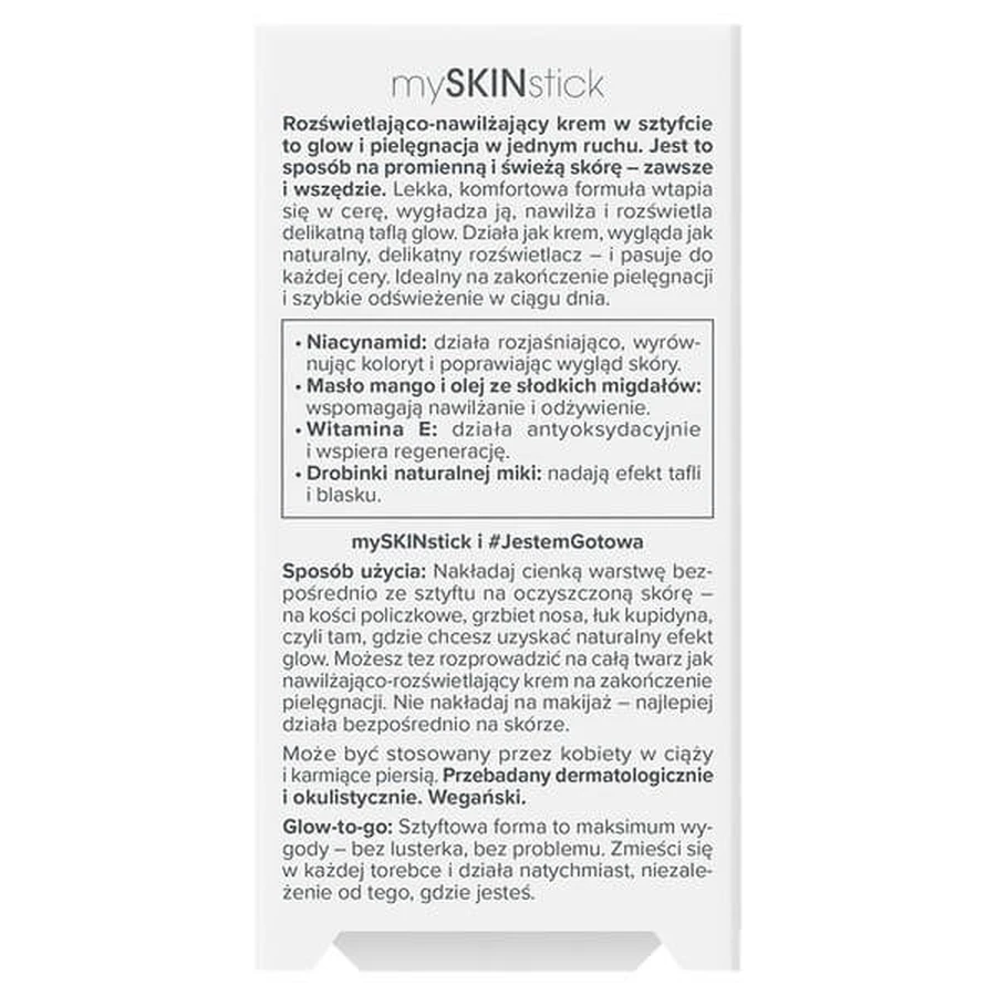 Miya Cosmetics mySKINstick, crema stick illuminante e idratante, 25 g