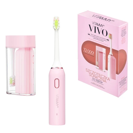 Vitammy Vivo, sonic toothbrush with case, pink color, 1 pc.