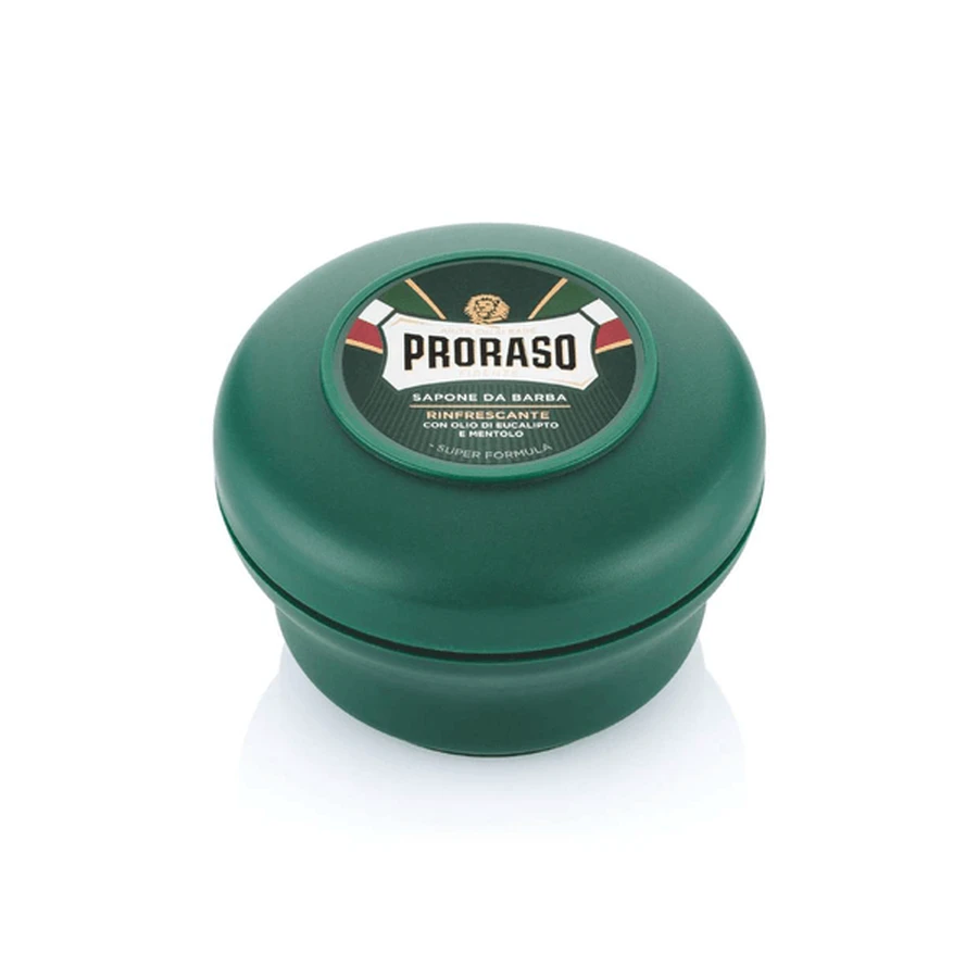 Proraso Green, feuchtigkeitsspendende und schützende Rasierseife im Tiegel, 150 ml