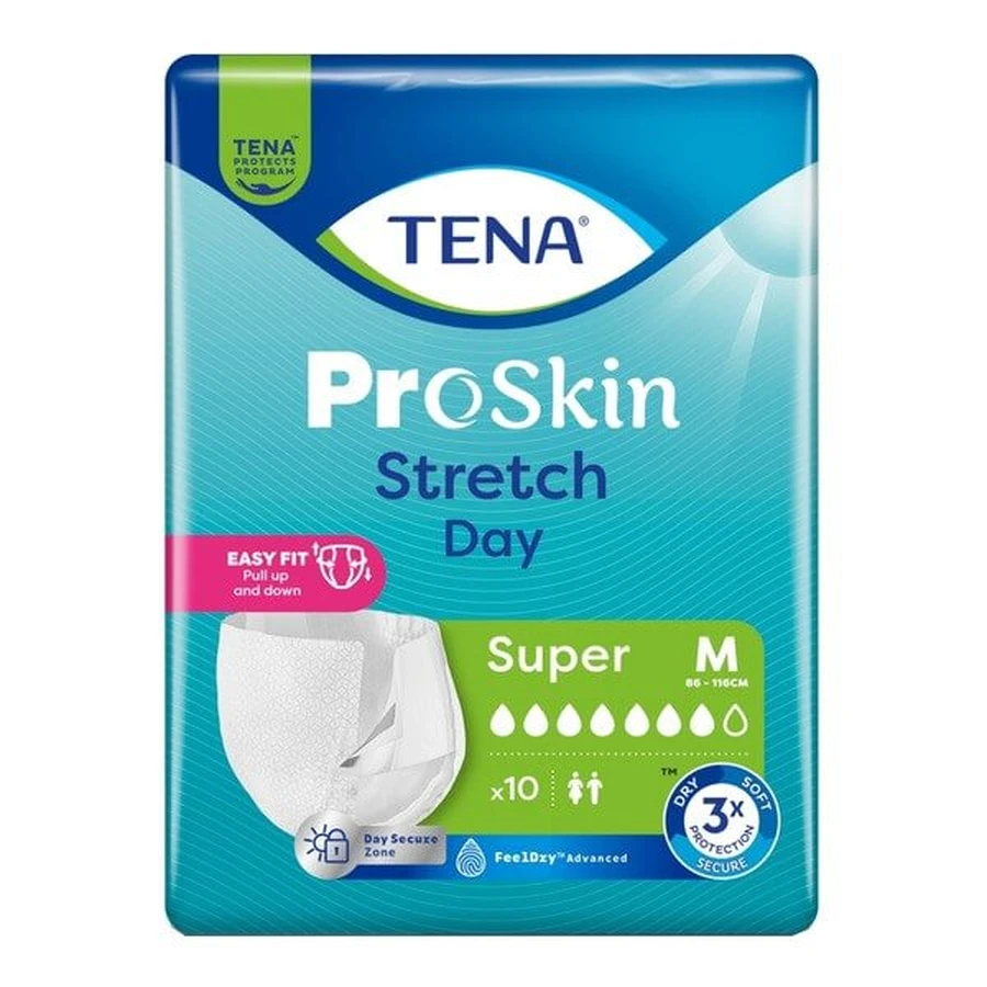 Tena Stretch ProSkin Super Day, pañales de día, talla M, 10 uds.