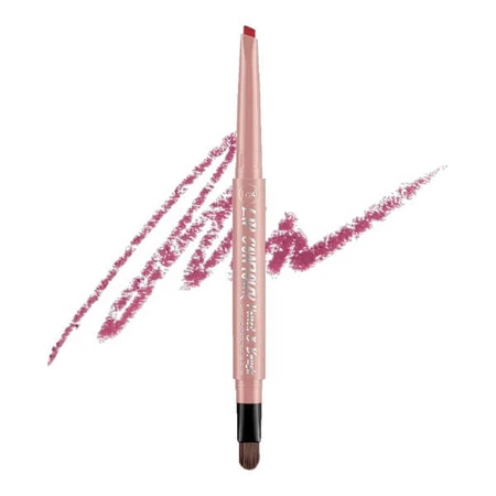 J.Cat Beauty Lip Contour Pencil &amp; Brush, automatic lip liner with brush 208 Rose Mauve, 0.22 g