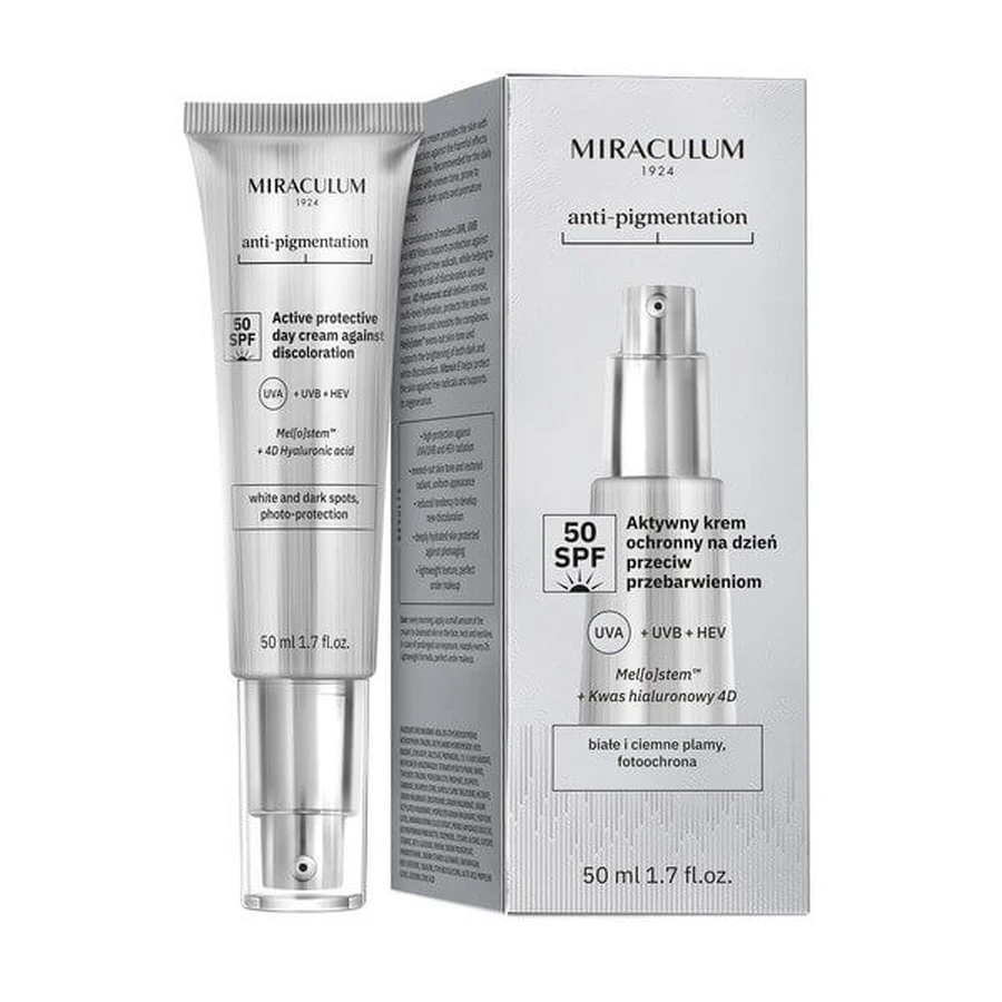 Miraculum Anti-Pigmentatie, actieve beschermende dagcrème SPF 50, 50 ml