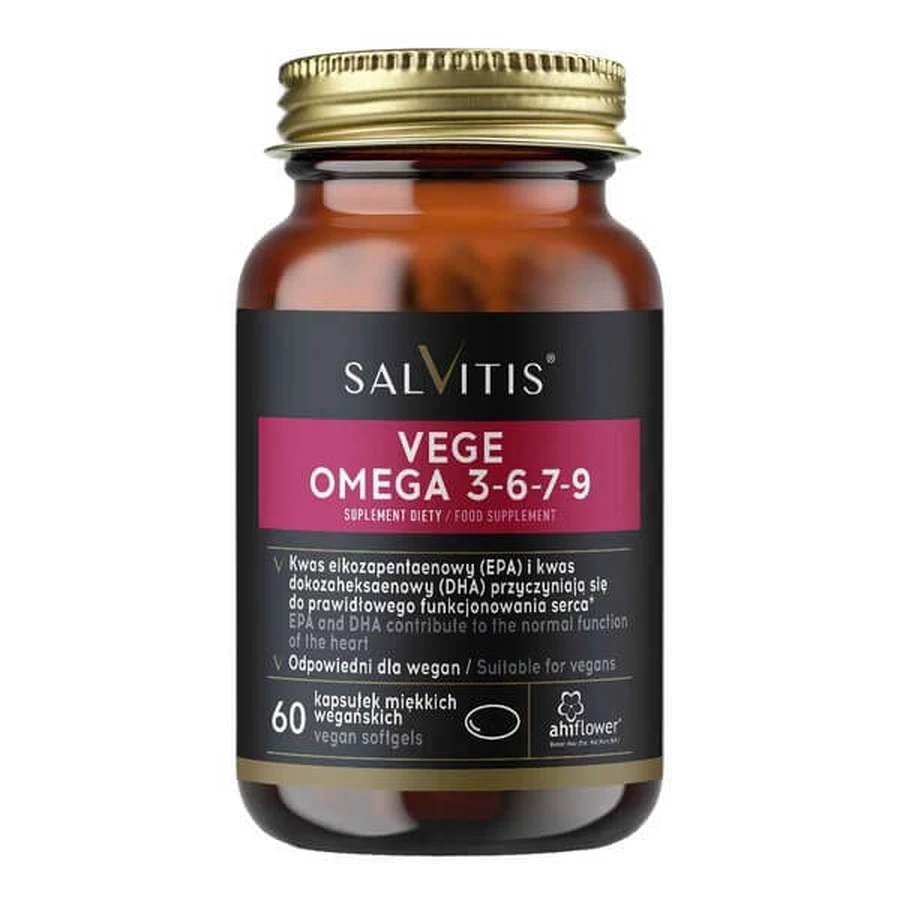 Salvitis Vege Omega 3-6-7-9, capsules, 60 pcs.