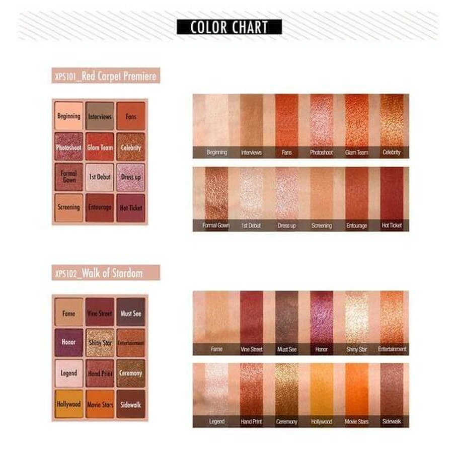 J.Cat Beauty X-Treme Access Pocket Shadow Palette 103, compact palette of 12 shadows, 10 g.
