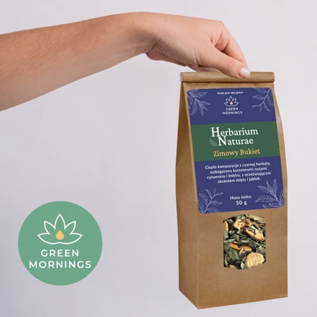 Green Mornings, Herbarium Naturae, Winter Bouquet, samenstelling van zwarte thee, 50 g.