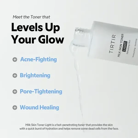 Tirtir Milk Skin Toner Light, leichtes Gesichtswasser, 150 ml