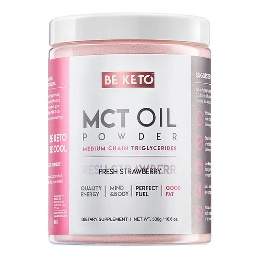 BeKeto, MCT-Ölpulver, frische Erdbeere, 300 g