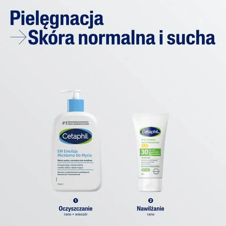 Cetaphil Daily Defence Facial Moisturiser SPF 30, vochtinbrengende crème voor overdag, 50 ml