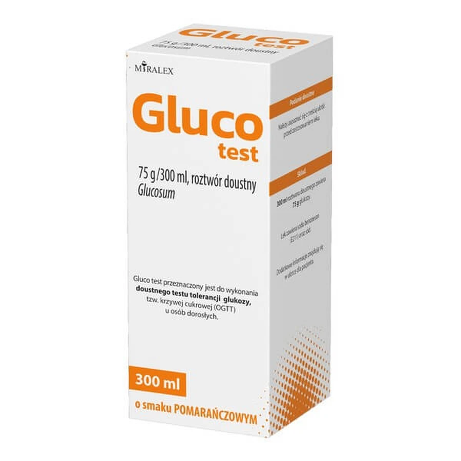 Gluco test, 75 g, solución oral, 300 ml
