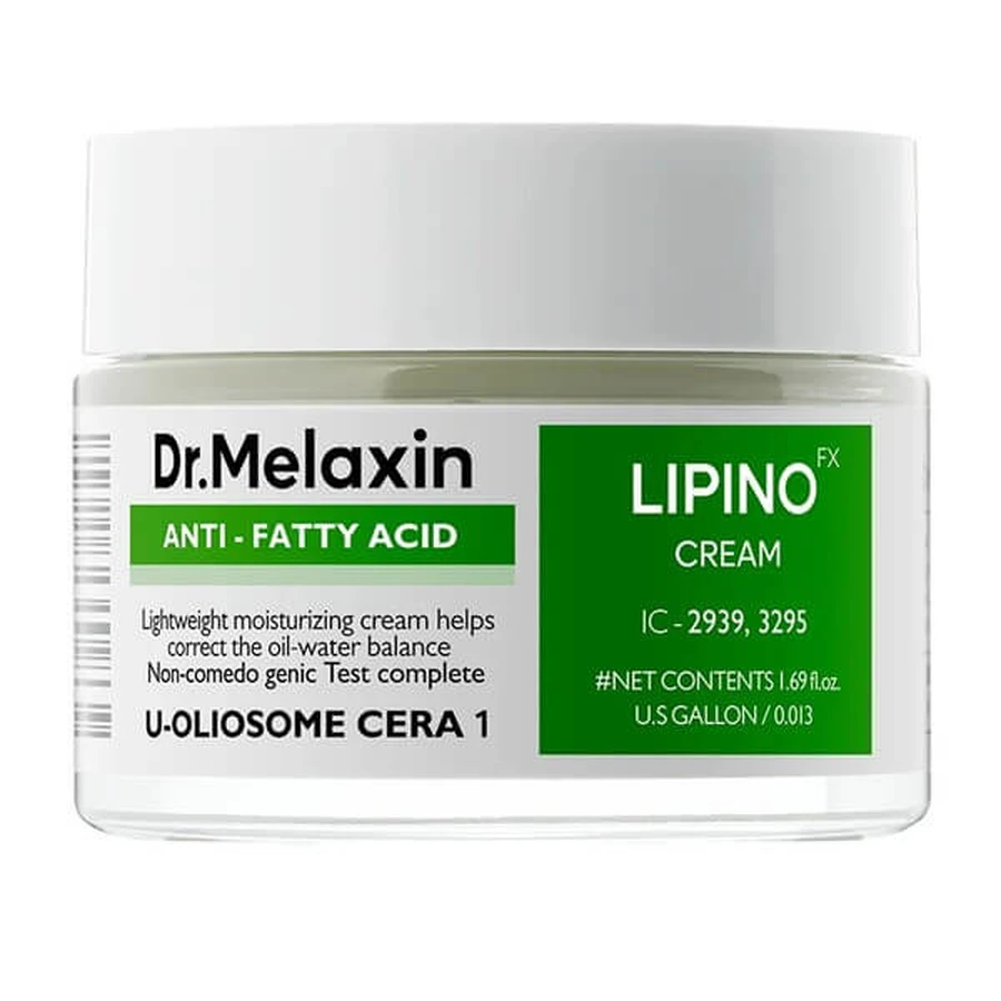 Dr.Melaxin Lipino Cream, lekki krem przeciwkwasowy, 50 ml: ceny i cechy