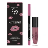 Golden Rose Matte Lipkit, Lippenschminkset, rosa, 7,6 g