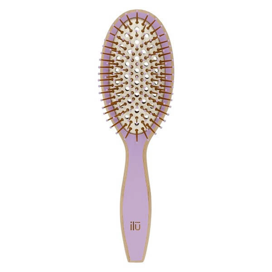 Ilu BambooM!, cepillo de pelo de bambú, Lavanda silvestre, 1 ud.