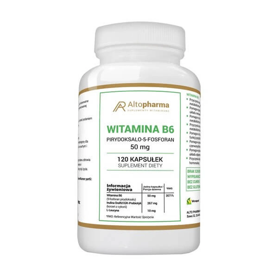 Alto Pharma Vitamin B6 50 mg, capsules, 120 pcs.
