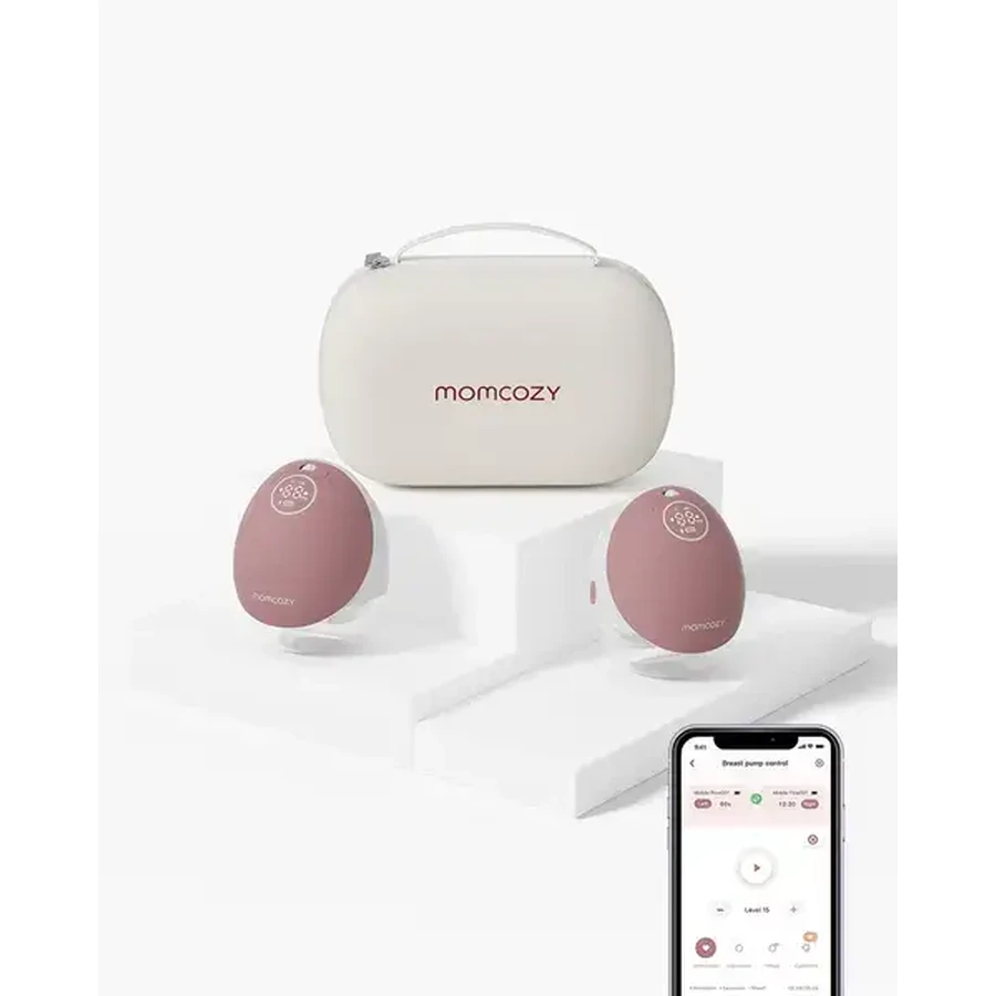 Momcozy M9, double breast pump, red color, 1 pc.