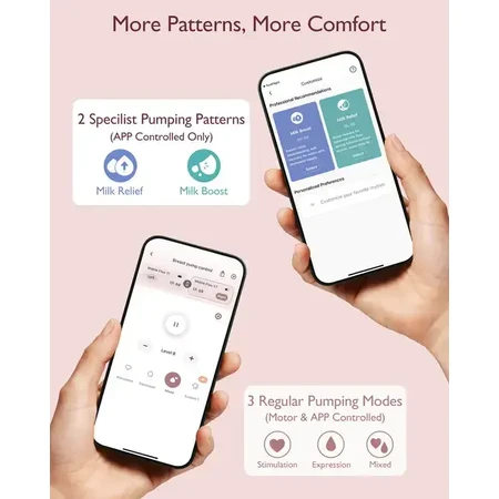 Momcozy M9, double breast pump, red color, 1 pc.
