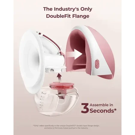Momcozy M9, double breast pump, red color, 1 pc.