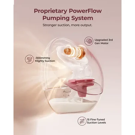 Momcozy M9, double breast pump, red color, 1 pc.