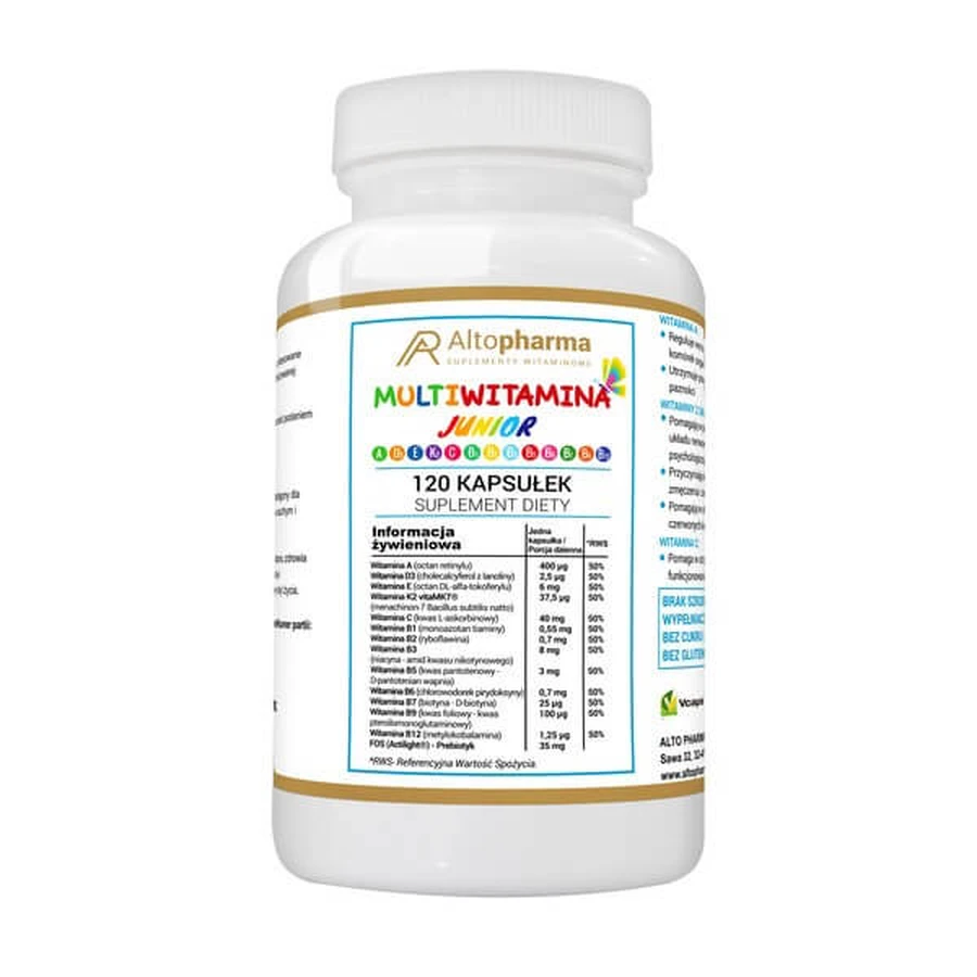 Alto Pharma Multivitamin Junior, hard capsules, 120 pcs.