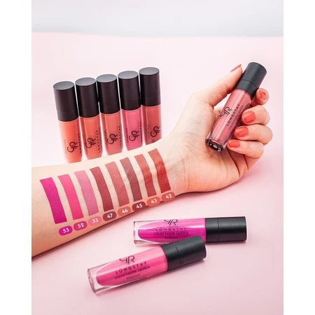 Golden Rose Longstay Liquid Matte Lipstick, barra de labios líquida mate, 46, 5,5 ml
