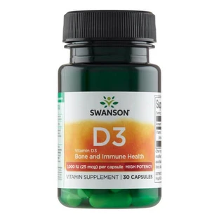 Swanson Vitamine D3 1000 IE, capsules, 30 st.