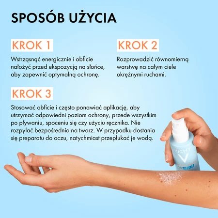 Vichy Capital Soleil UV-Aqua, SPF50 beschermende spray voor gezicht en lichaam, 200 ml