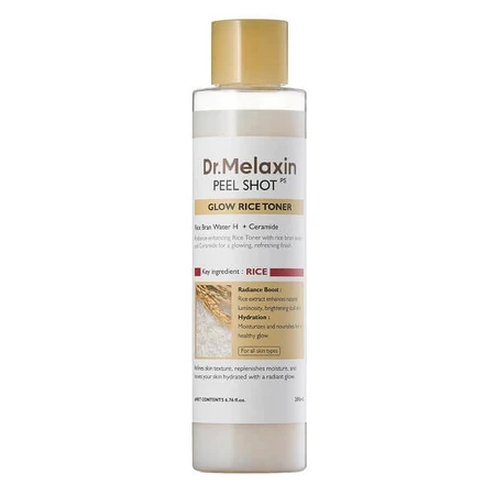 Dr.Melaxin Peel Shot Glow White Rice Toner, aufhellendes Gesichtswasser mit weißem Reis-Extrakt, 200 ml