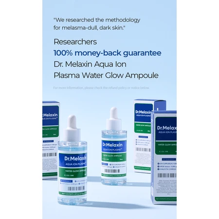Dr.Melaxin Aqua Ion Plasma Water Glow Ampul, hydraterende ampul, 50ml