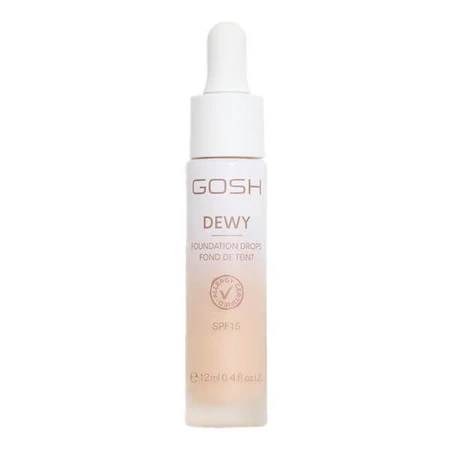 Gosh Dewy Foundation Drops, aufhellende Foundation-Tropfen SPF 15, 004 Fair, 12 ml