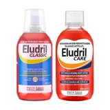 Set Eludril Classic, Mundspülung, 500 ml + Eludril Care, Mundspülung für die tägliche Mundhygiene, 500 ml