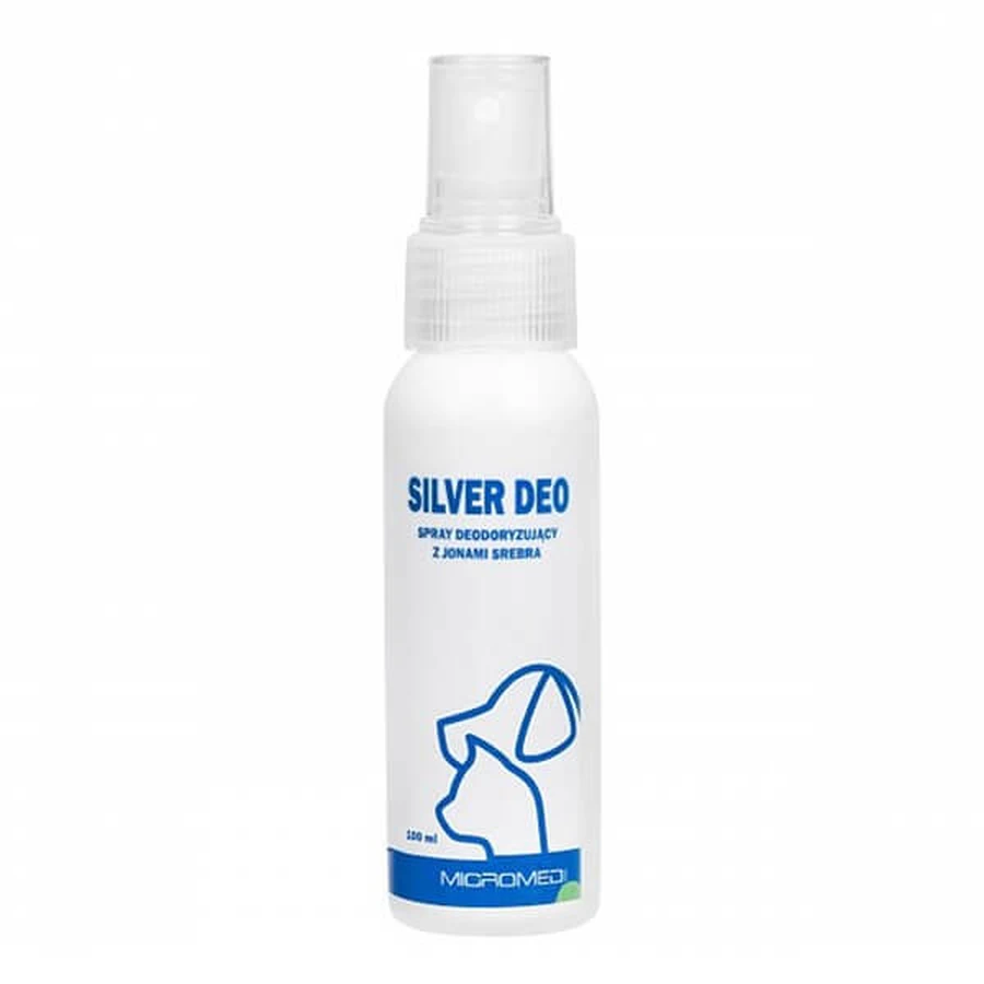 Micromed Vet Silver Deo, spray désodorisant pour chiens et chats, 100 ml.